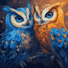 Colorful Owls Artwork Diamond Painting