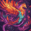 Colorful Phoenix Fantasy Diamond Painting