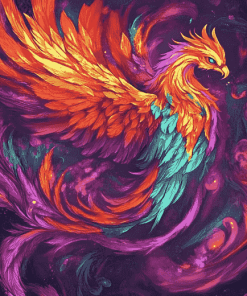 Colorful Phoenix Fantasy Diamond Painting