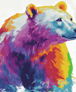 Colorful Polar Bear Diamond Painting