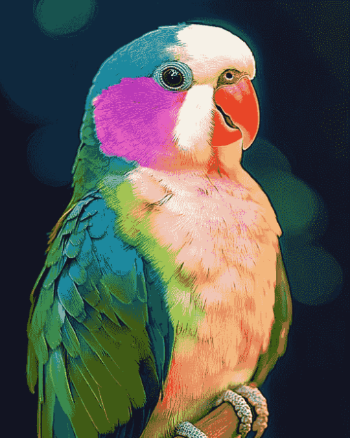 Colorful Quaker Parrot Diamond Painting