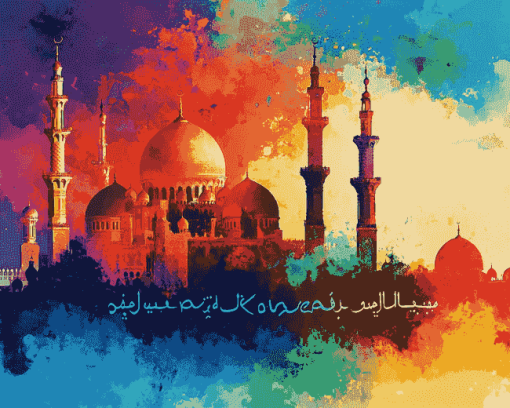 Colorful Ramadan Kareem Art Diamond Painting