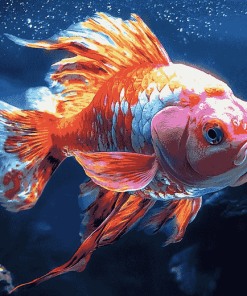 Colorful Red Devil Fish Diamond Painting