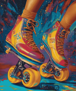 Colorful Roller Skating Shoes Diamond Painting