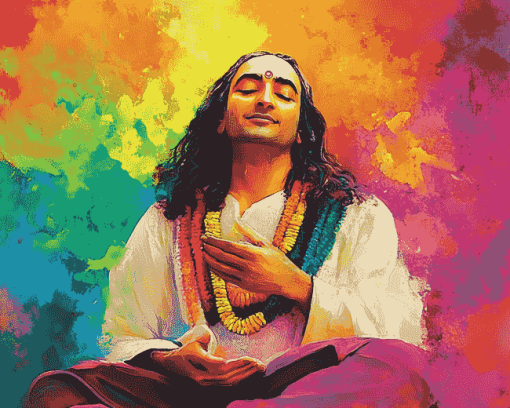 Colorful Spiritual Films Yogananda Diamond Painting