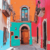 Colorful Streets of Guanajuato Mexico Diamond Painting