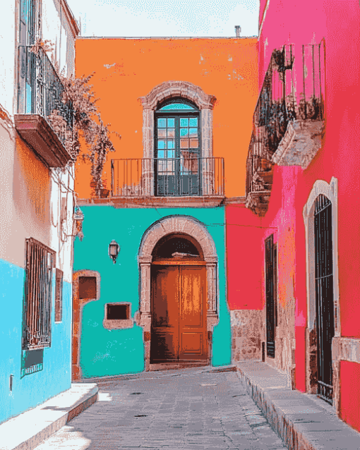 Colorful Streets of Guanajuato Mexico Diamond Painting