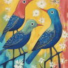 Colorful Three Birds Diamond Painting