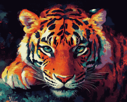 Colorful Tiger Pop Art Diamond Painting