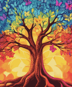 Colorful Tree of Life Diamond Painting