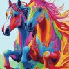 Colorful Tribal Horse Painting Diamond Painting