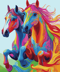 Colorful Tribal Horse Painting Diamond Painting