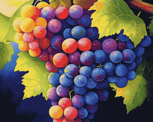 Colorful Vineyard Fruits Diamond Painting