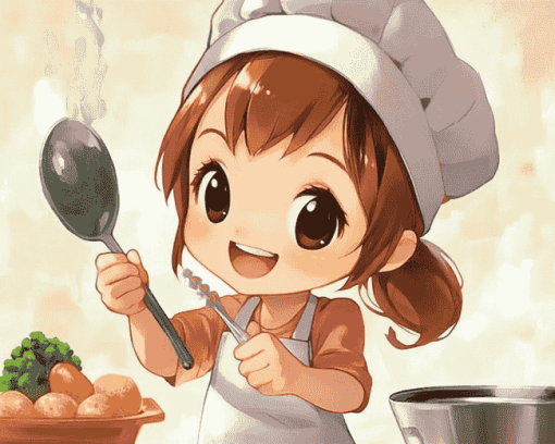 Cooking Mama Anime Diamond Painting