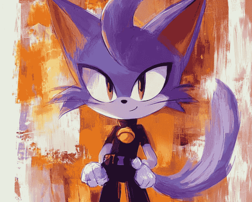 Cool Blaze The Cat Animation Diamond Painting