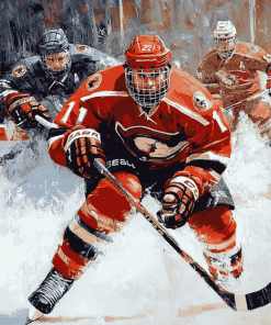 Cool Hockey Canada Ice Hockey Players Diamond Painting