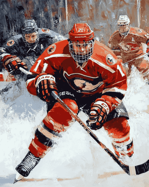 Cool Hockey Canada Ice Hockey Players Diamond Painting