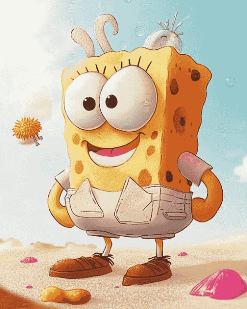 Cool Spongebob Cartoon Diamond Painting