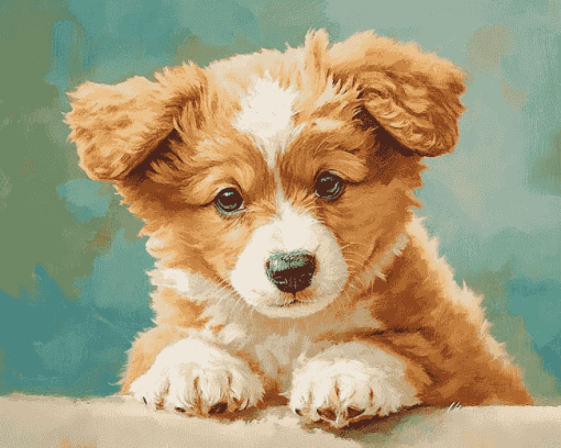 Corgi Poodle Puppy Diamond Painting