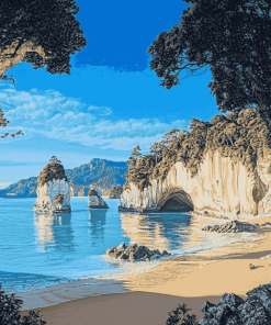 Coromandel Cathedral Cove Seascapes Diamond Painting