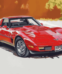 Corvette 1986 Classic Cars Diamond Painting