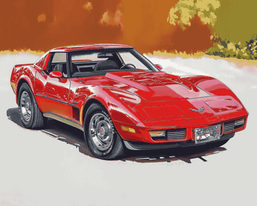 Corvette 1986 Classic Cars Diamond Painting