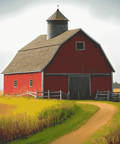 Country Barn Landscape Diamond Painting