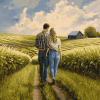 Countryside Romance in Farm Fields Diamond Painting