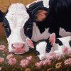 Cow-Themed Diamond Painting