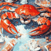 Crab Feast Sea Life Diamond Painting