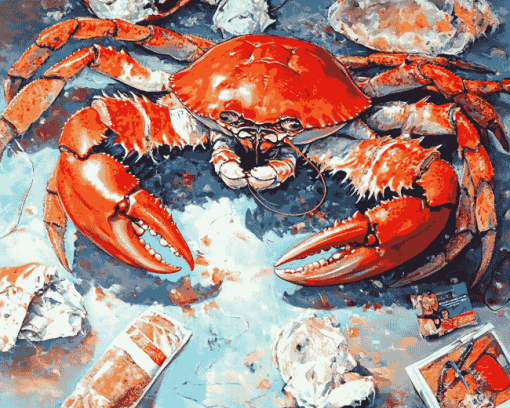 Crab Feast Sea Life Diamond Painting