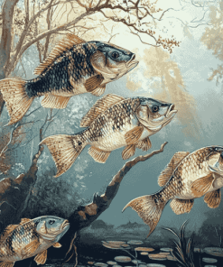 Crappie and Koi Carp Diamond Painting