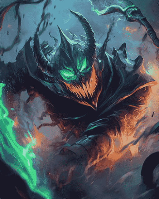 Creepy Thresh League of Legends Diamond Painting