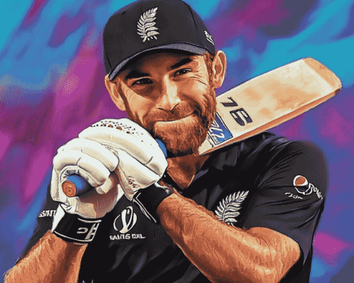 Cricket Legend Kane Williamson Diamond Painting