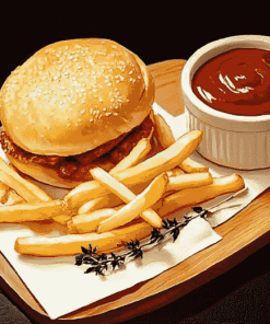 Crispy French Fries Meal Diamond Painting