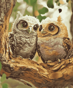 Cuddly Owls Diamond Painting