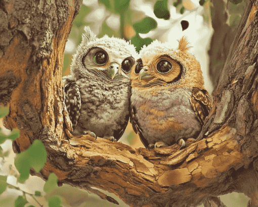 Cuddly Owls Diamond Painting