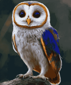 Cute Blue Owl Diamond Painting