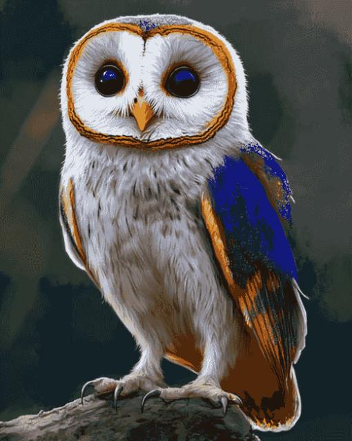 Cute Blue Owl Diamond Painting