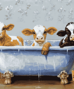 Cute Cow Calfs Diamond Painting