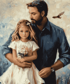 Cute Father Daughter Bonding Diamond Painting