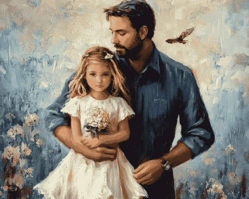 Cute Father Daughter Bonding Diamond Painting