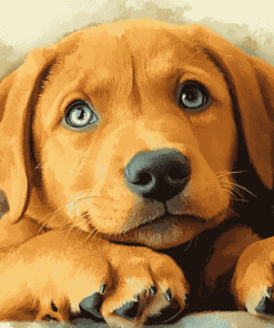 Cute Fox Labrador Puppy Diamond Painting