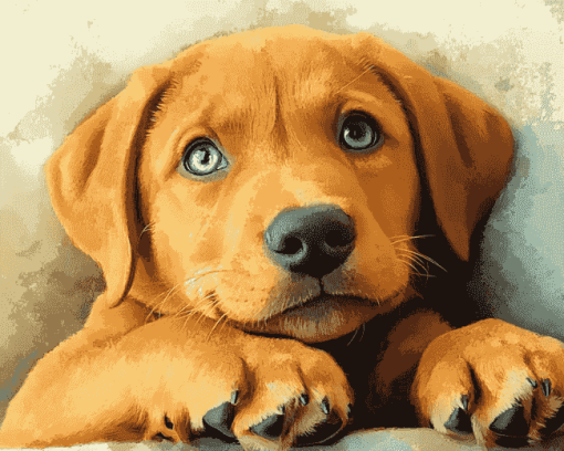 Cute Fox Labrador Puppy Diamond Painting