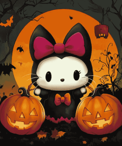 Cute Hello Kitty Halloween Diamond Painting