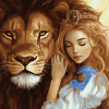 Cute Leo Lion Queen Diamond Painting