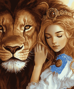 Cute Leo Lion Queen Diamond Painting