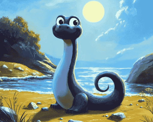 Cute Nessie Animation Diamond Painting