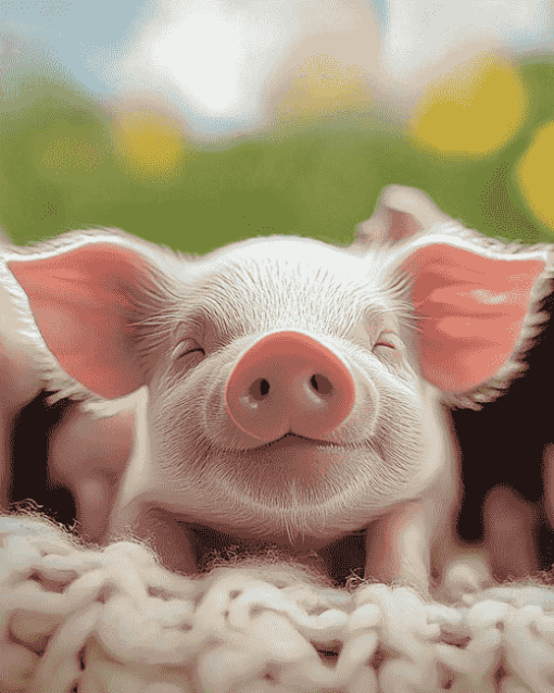 Cute Piggy Diamond Painting