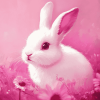 Cute Pink Bunny Rabbit Diamond Painting